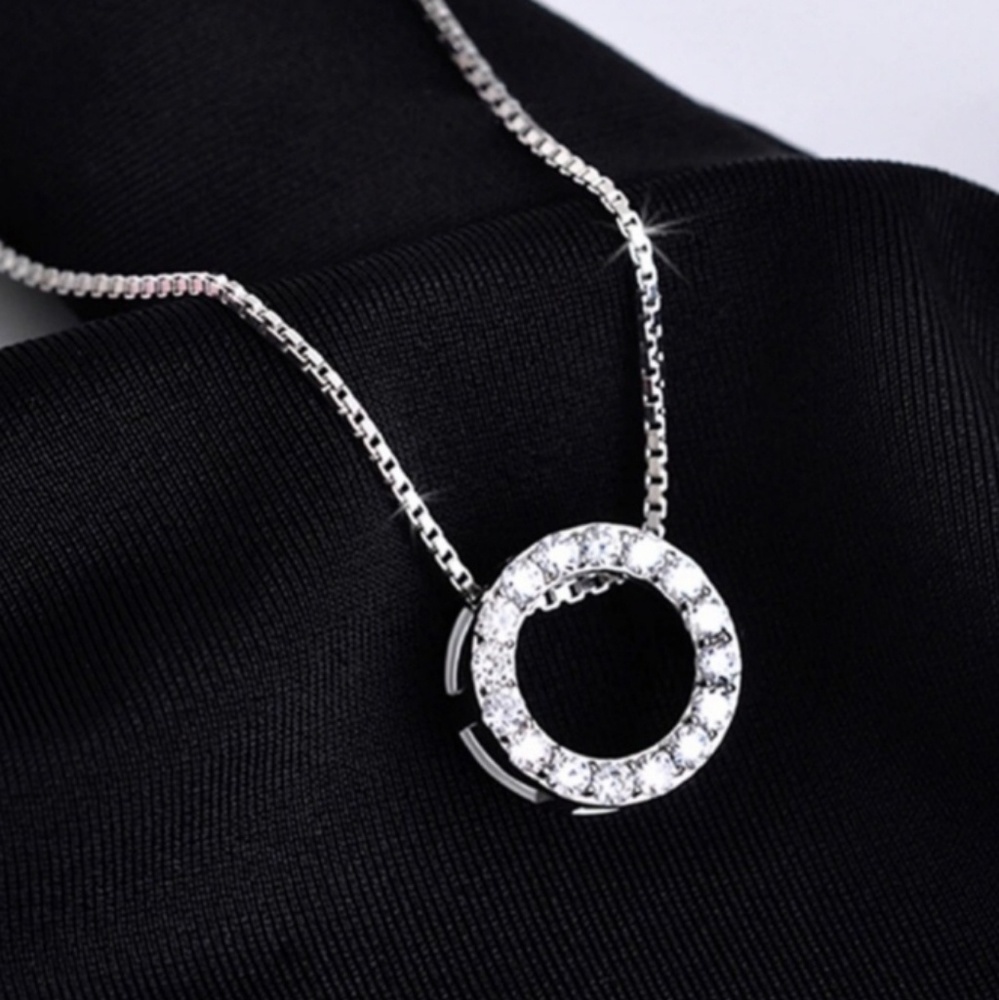925 Sterling Silver Collar Pendant Necklace
